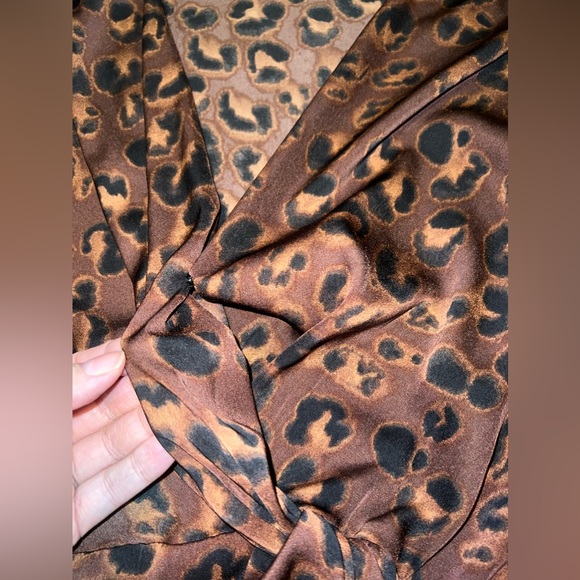 Ava & Viv Silky Feel Leopard Print Short sleeve Dress Size 2XL NWOT - Picture 6 of 7